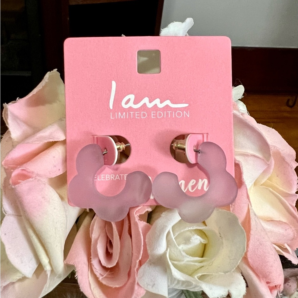 I Am Flower Purple Hoops